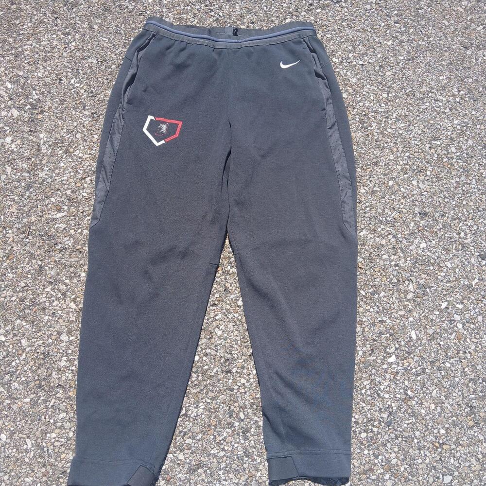 Nike Sweatpants Mens Large Gray Fleece Baseball Joggers Swoosh AH7766-060